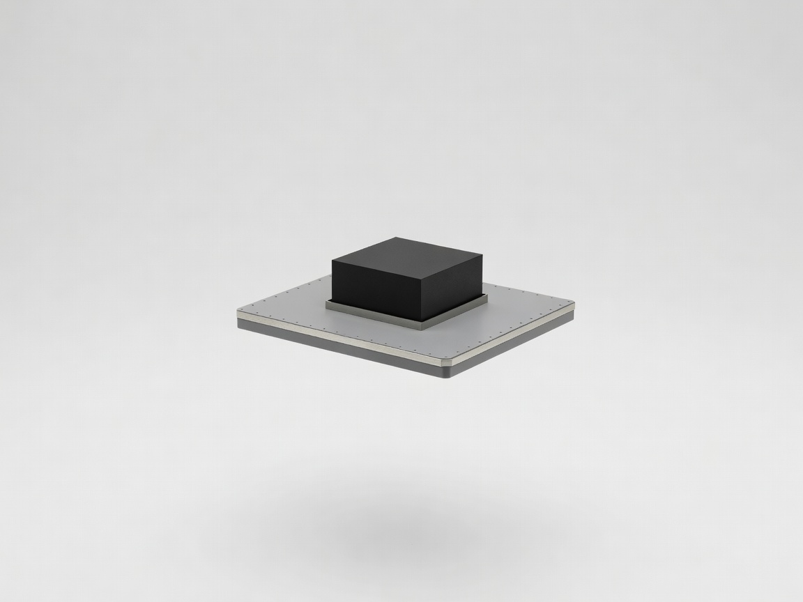 Miniature floating platform carrying one low contained test load on its centerline